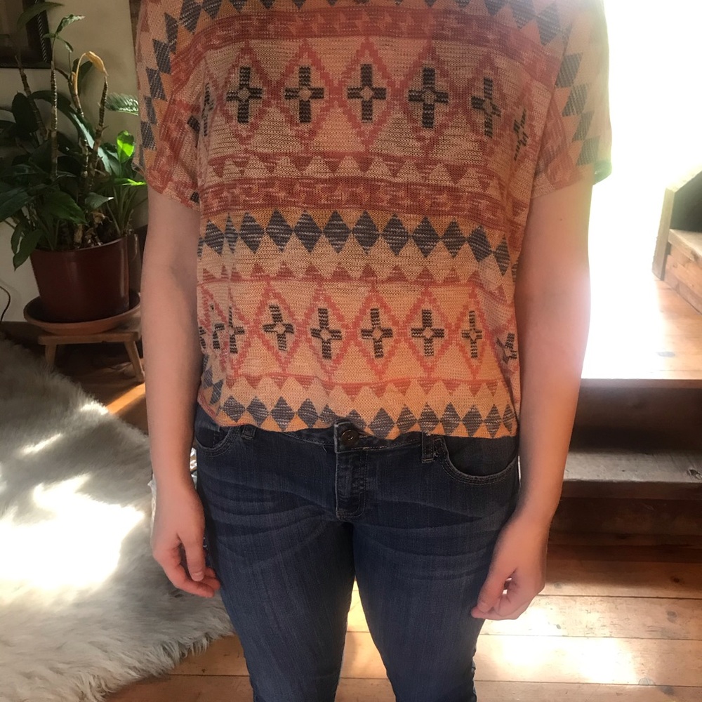 Forever 21  boxy Aztec shirt